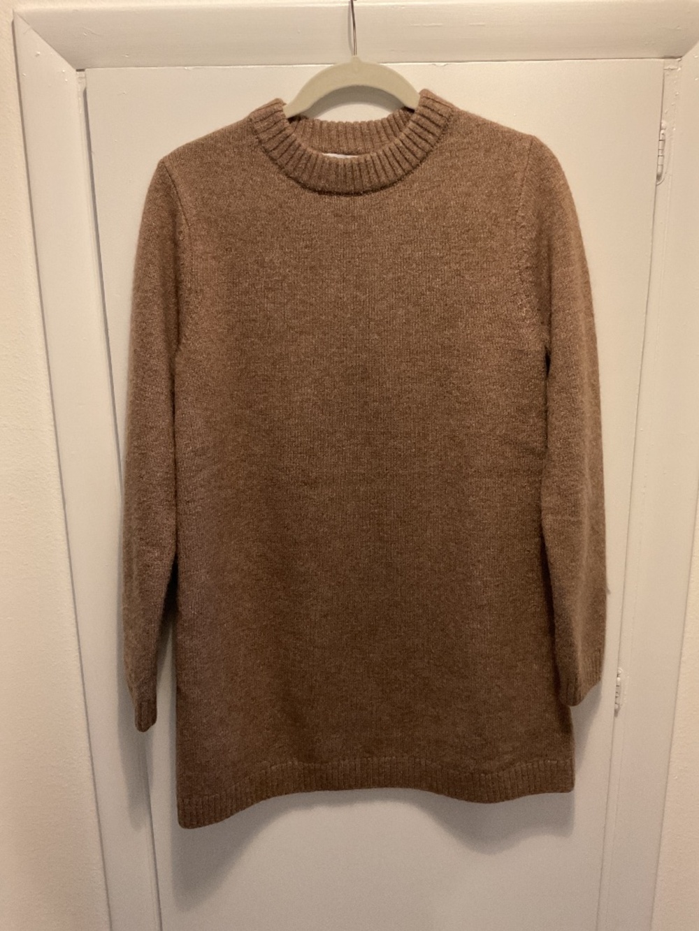 Zara Sweater Dress, Taupe Brown, Size Small